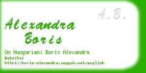 alexandra boris business card